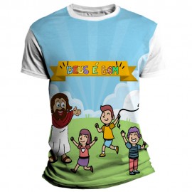 Camiseta Infantil Religiosa Catlica -  Deus  bom