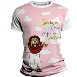 Camiseta Infantil Religiosa Catlica - Guardai-me  Deus