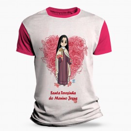 Camiseta Infantil Religiosa Catlica - Santa Teresinha