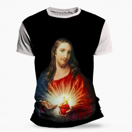 Camiseta Religiosa Catlica - Sagrado Corao de Jesus III