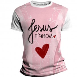 Camiseta Infantil Religiosa Catlica - Jesus  amor