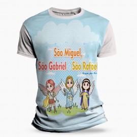Camiseta Infantil Religiosa Catlica - Arcanjos