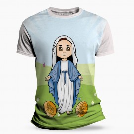 Camiseta Infantil Religiosa Catlica - Nossa Senhora das Graas