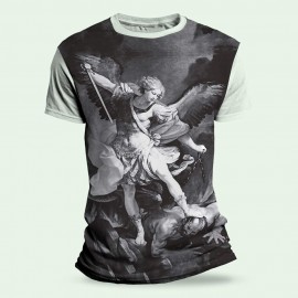 Camiseta Religiosa Catlica - So Miguel Arcanjo - Monocromia