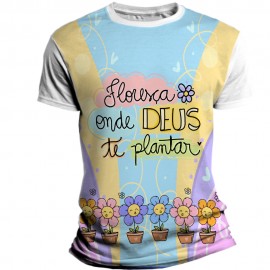 Camiseta Infantil Religiosa Catlica - Floresa
