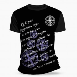Camiseta Religiosa Catlica - So Bento - Medalhas