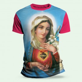 Camiseta Religiosa Catlica - Imaculado Corao de Maria