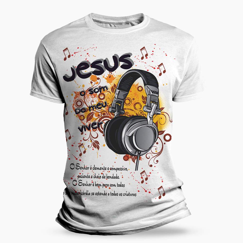 Camiseta Religiosa Católica Jesus O Som Atacado E Revenda