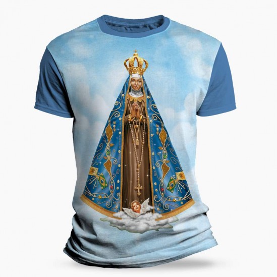 Camiseta Religiosa Católica Nossa Senhora Aparecida Camisetas KayrÓs