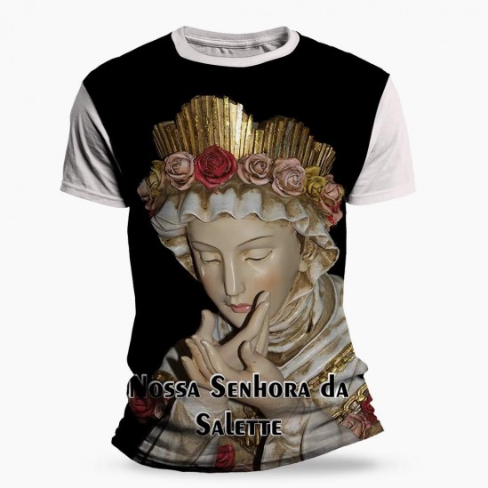 Camiseta Religiosa Católica Nossa Senhora Da Salette Camisetas KayrÓs