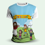 Camiseta Religiosa Católica Infantil - Deus é bom