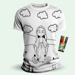 Camiseta Infantil Pinte e Lave - Nossa Senhora das Graças