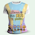 Camiseta Religiosa Católica Infantil - Floresça