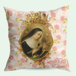 Capa para Almofada Religiosa Católica - Santa Rita de Cássia - Imagem 3