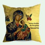 Capa para Almofada Religiosa Católica - Nossa Senhora do Perpétuo Socorro